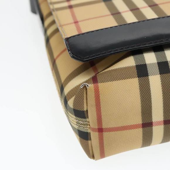 BURBERRY Nova Check Shoulder Bag PVC Beige Auth hk1702 - Picture 11 of 16